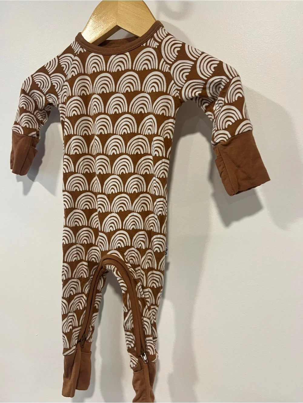 Little Sleepies Bamboo Crescent Zippy Rust Rainbows